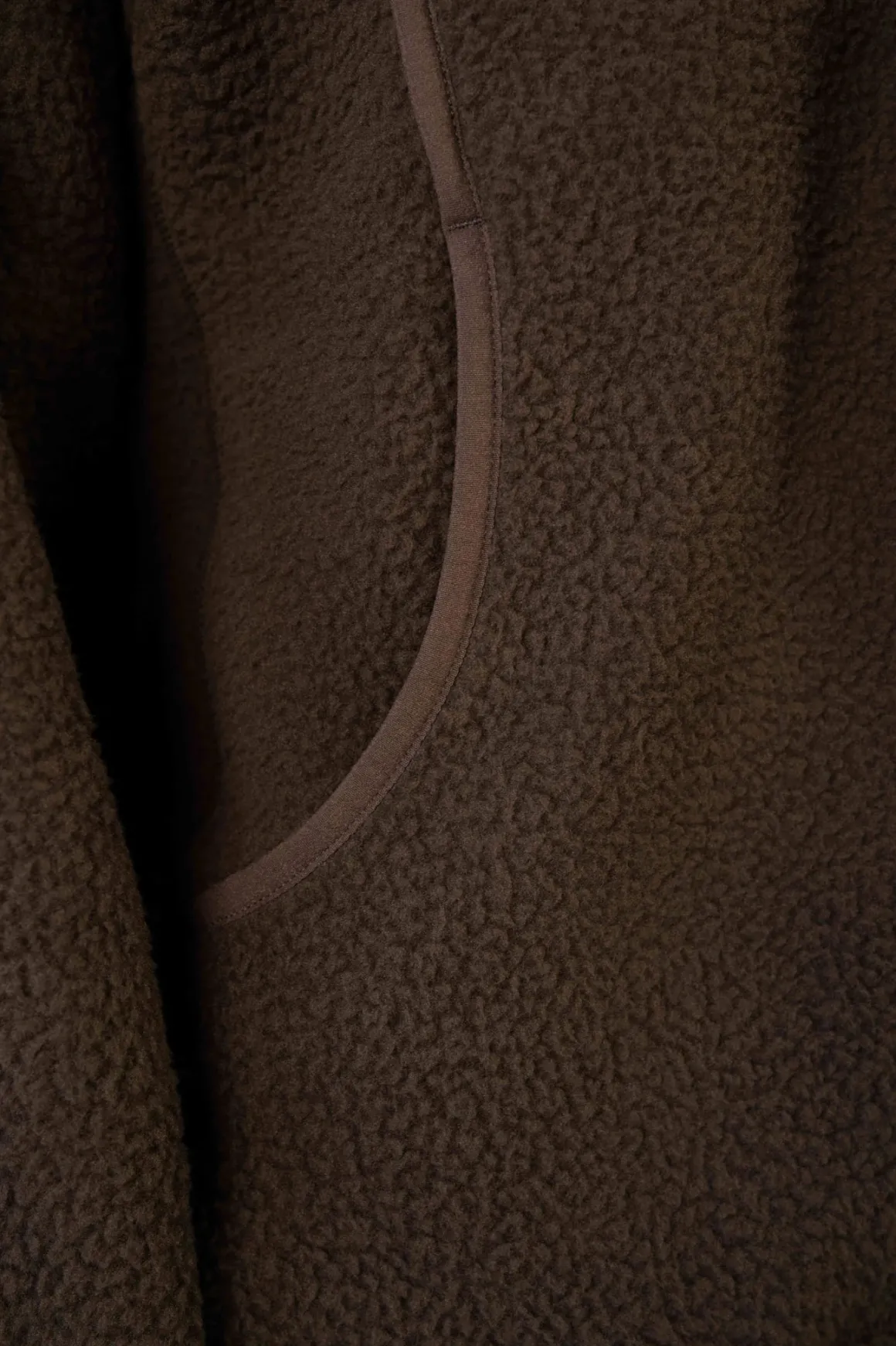 Vitality Polar Fleece Full Zip Hoodie - Toasted Walnut