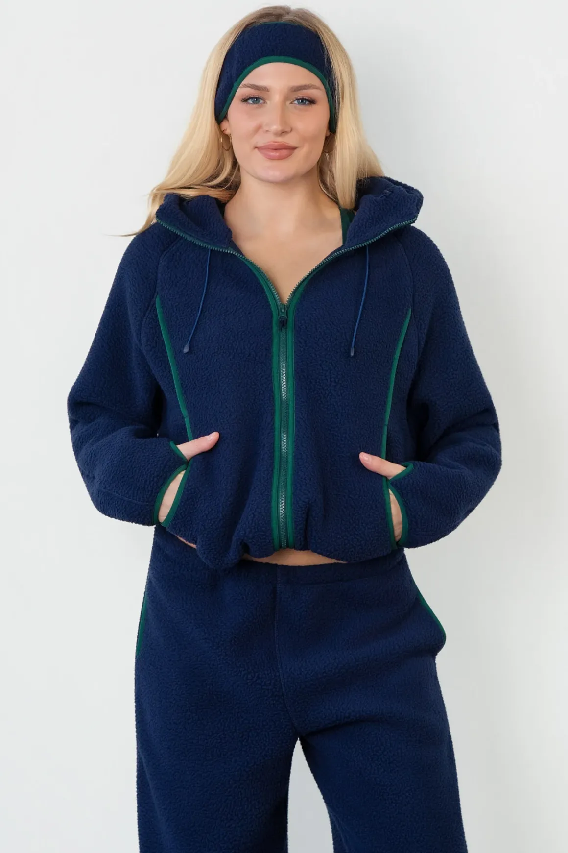 Vitality Polar Fleece Full Zip Hoodie - Oxford