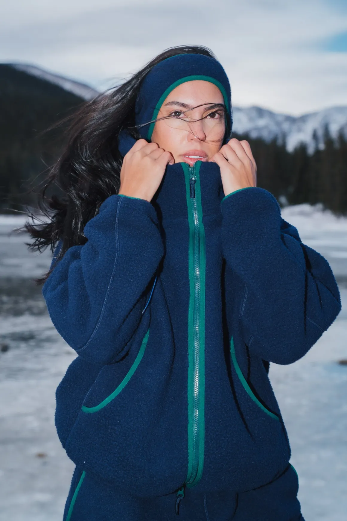 Vitality Polar Fleece Full Zip Hoodie - Oxford
