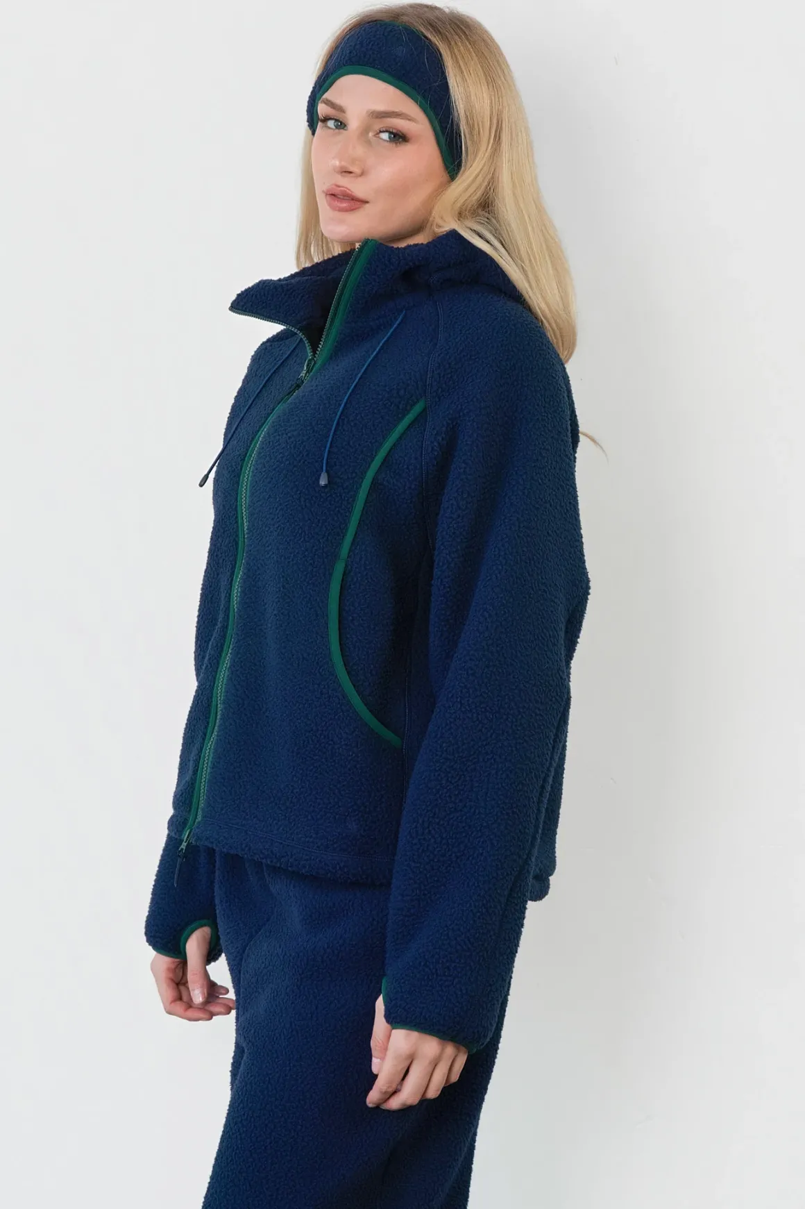 Vitality Polar Fleece Full Zip Hoodie - Oxford