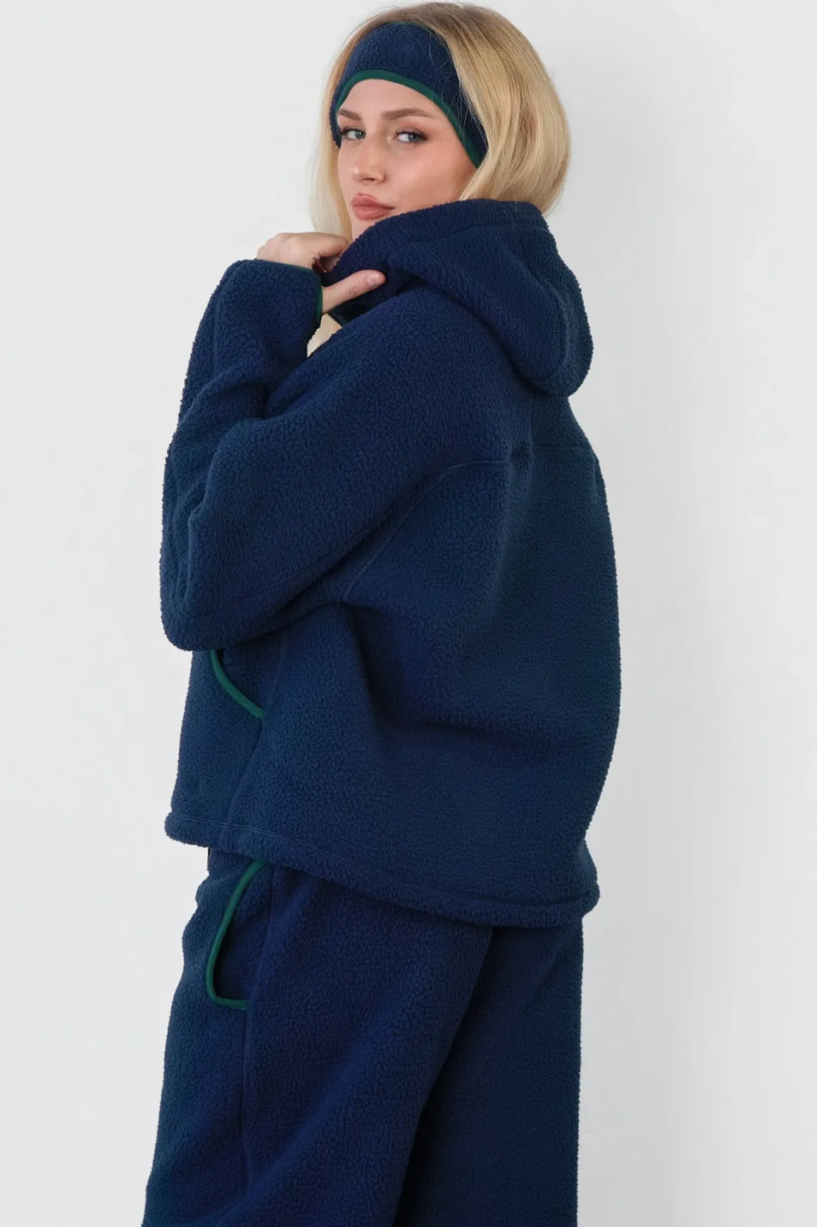 Vitality Polar Fleece Full Zip Hoodie - Oxford