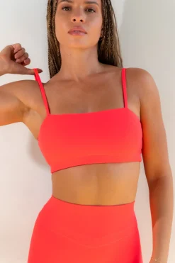 Vitality Pulse® Bandeau Bra - Neon Coral