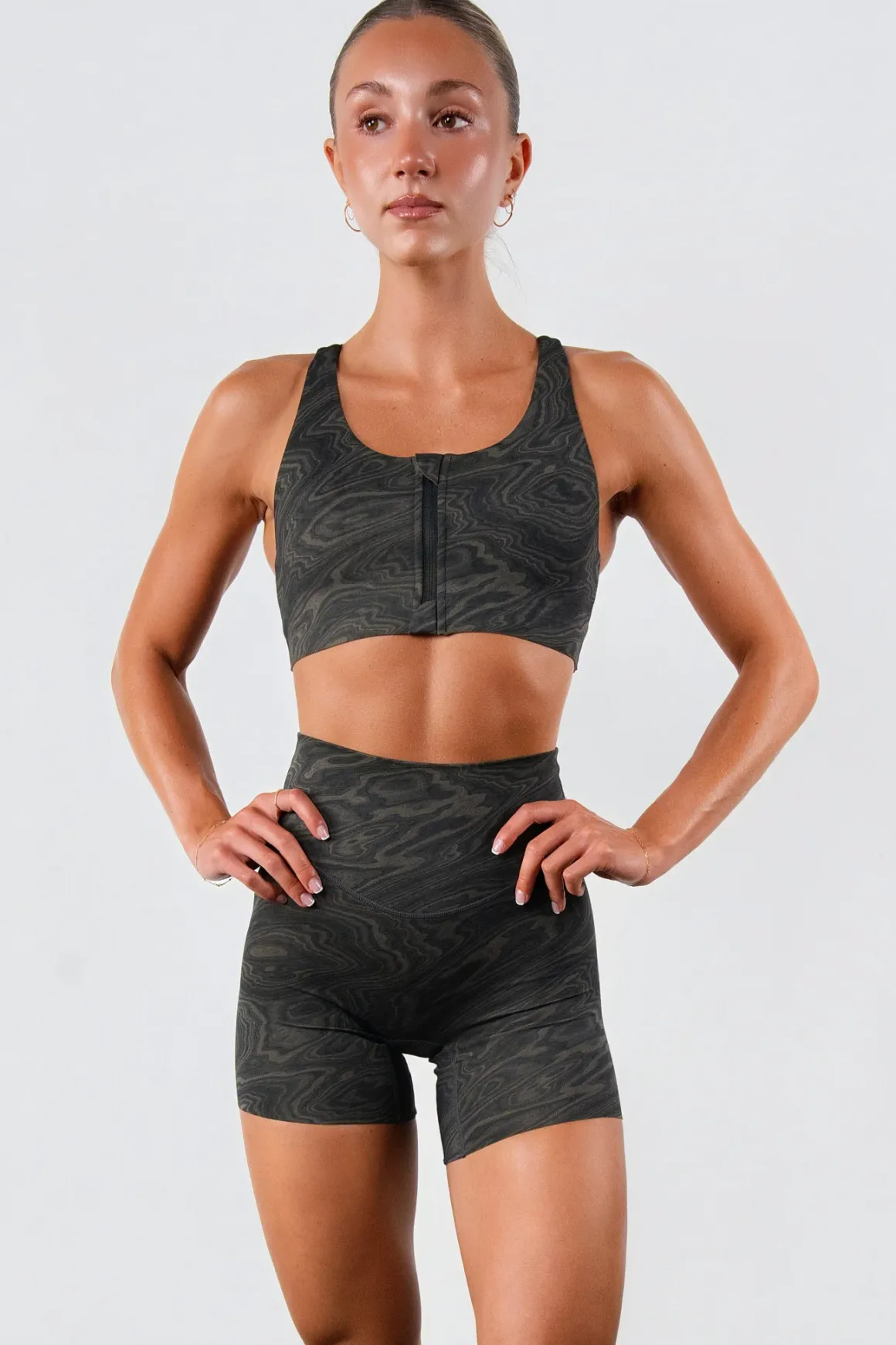 Vitality Pulse® Zip Bra - Woodgrain