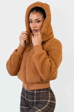 Vitality Teddy Bomber Jacket - Caramel